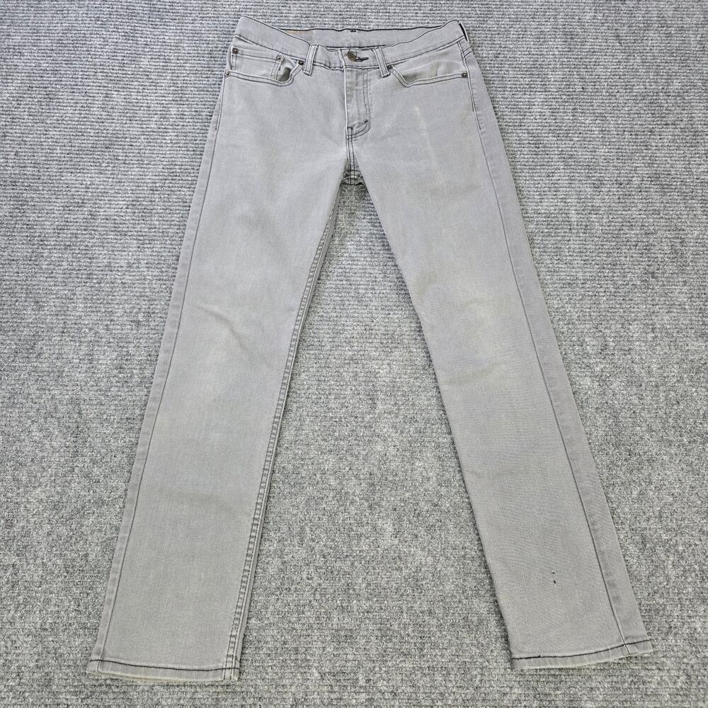 Levi's 511 Jeans Mens 31x32 Gray Slim Fit Stretch Denim